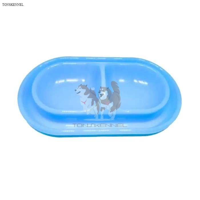 TEMPAT MAKAN ANJING KUCING OVAL DOUBLE DOBEL ANTI SEMUT ANTI SLIP PET BOWL HEWAN KELINCI MONYET HAMSTER SUGAR GLIDER MUSANG OTTER