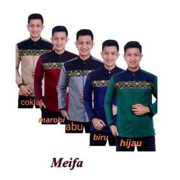 Kemeja Batik Lengan Panjang Bordir Koko Terbaru Meifa002