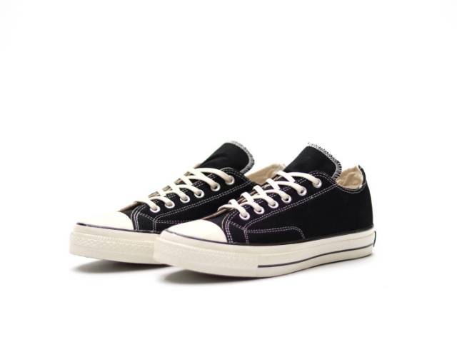 Converse 70S Low Egret Black White Made In Vietnam