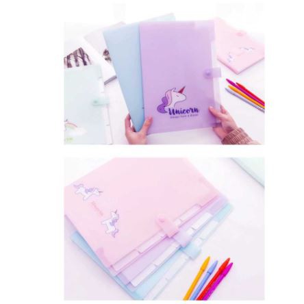 

Map Folder Multiple Layer Unicorn / Organizer Penyimpanan File 5 Slot