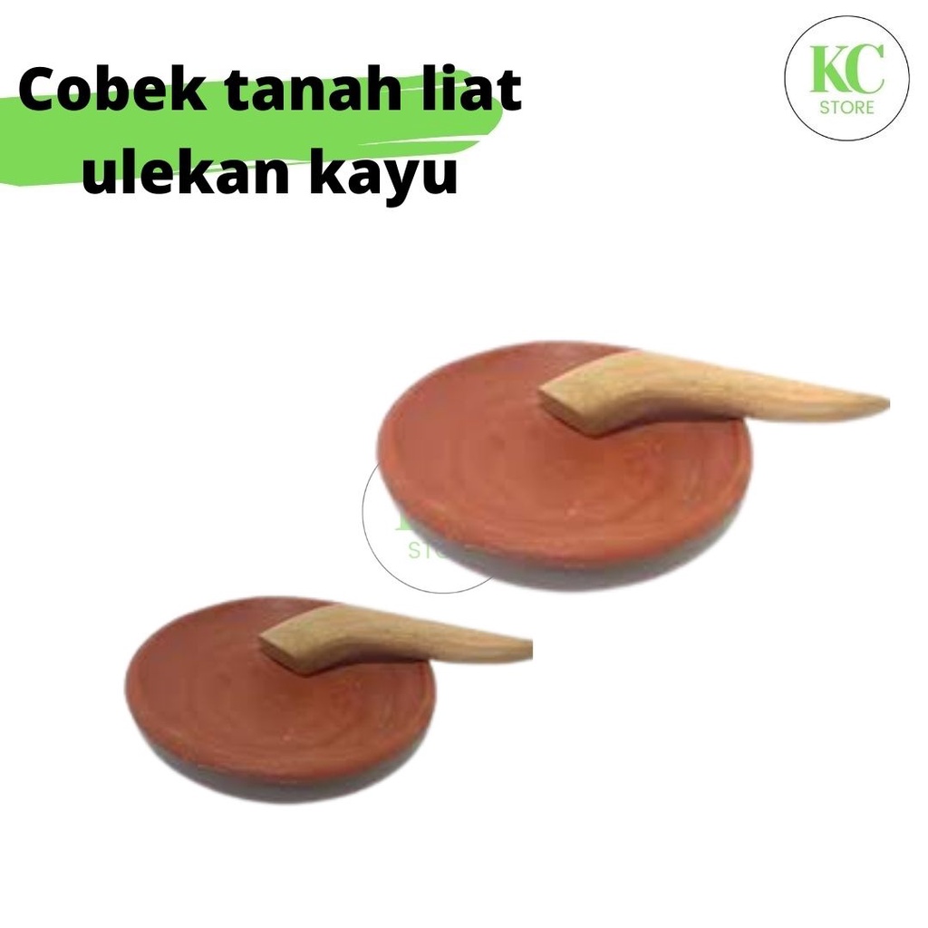 Jual Cobek Set Ulekan Cobek Tanah Liat Ulekan Kayu Cobek Ulekan Set