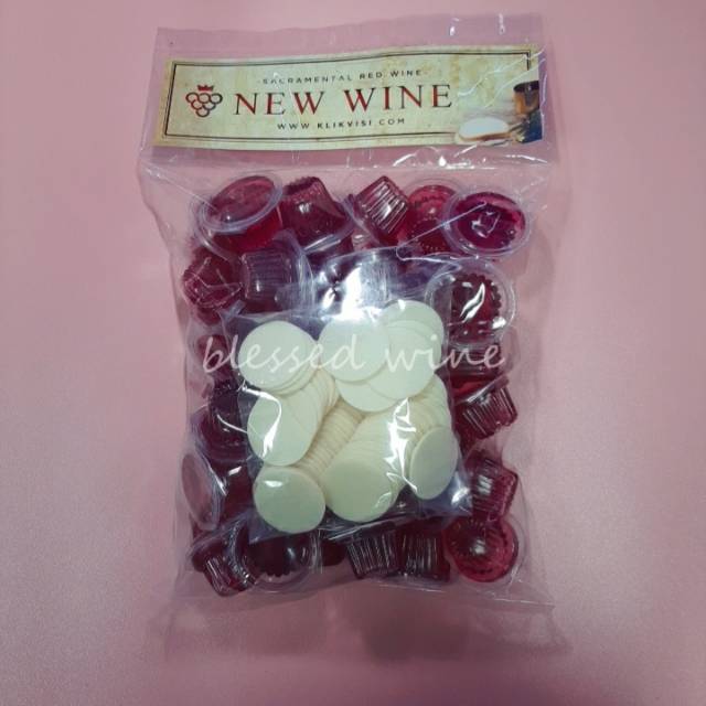 

Anggur Perjamuan Kudus New Wine cup isi 50 + Hosti