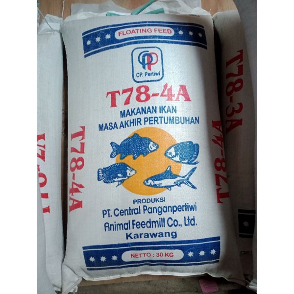 Pakan Pelet Ikan TURBO T78-4 Gurame,Nila,Mas,Bandeng 30 Kg