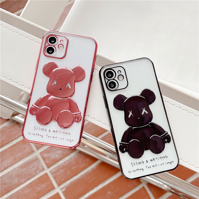 Soft Case Hp Gambar Kartun Beruang Untuk Iphone 12 / 11 / 13pro Max / X / Xr / Xs / 7 / 8plus / Se