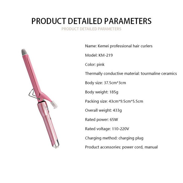 Kemei- km 219 Ceramic Styling Tools Professional Hair Curling