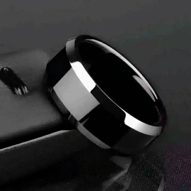 CINCIN TITANIUM PRIA -WANITA HITAM - CINCIN RING HITAM