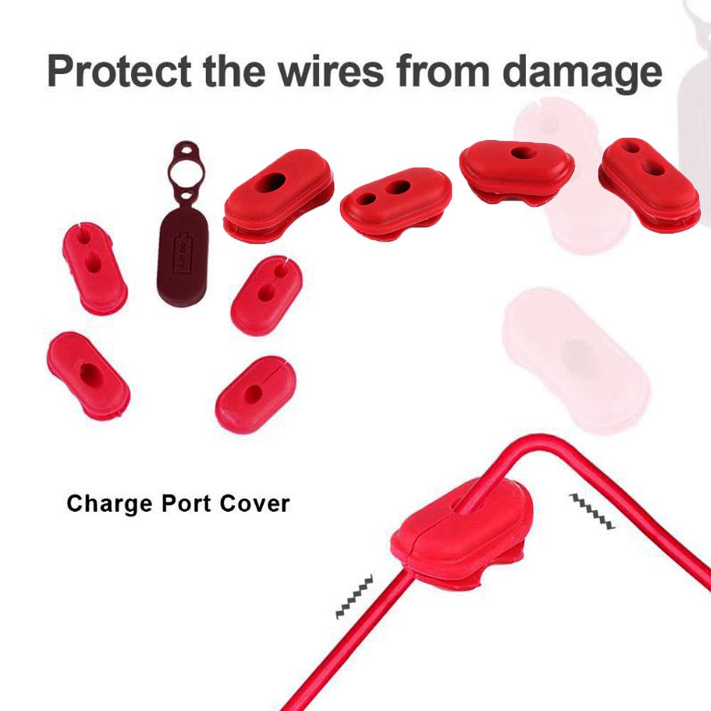 Wonder 4/5pcs Charge Port Cover Kualitas Tinggi Karet Skateboard Aksesoris Suku Cadang Skuter Elektrik Untuk XIAOMI M365