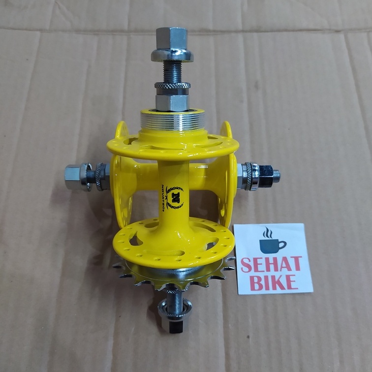 Hub Single Speed Novatec YELLOW Lubang 36 17T Doltrap Seal Bearing