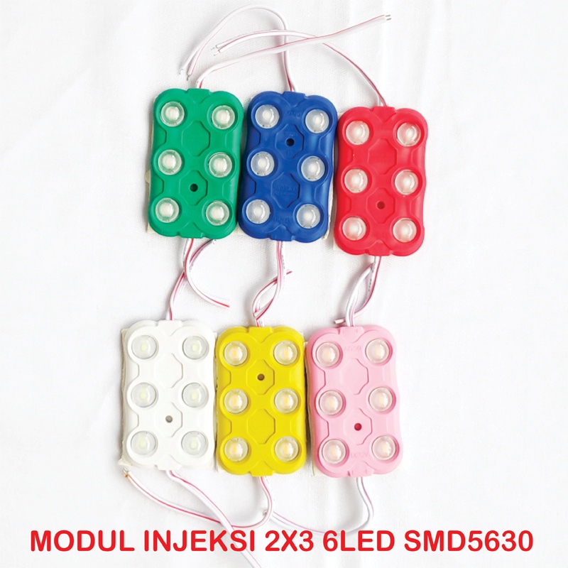 LED MODUL 12V 2x3 6 MATA SMD5630 LAMPU MODULE LED 12V DC LED MODUL INJEKSI 2X3 6 LED SMD5630