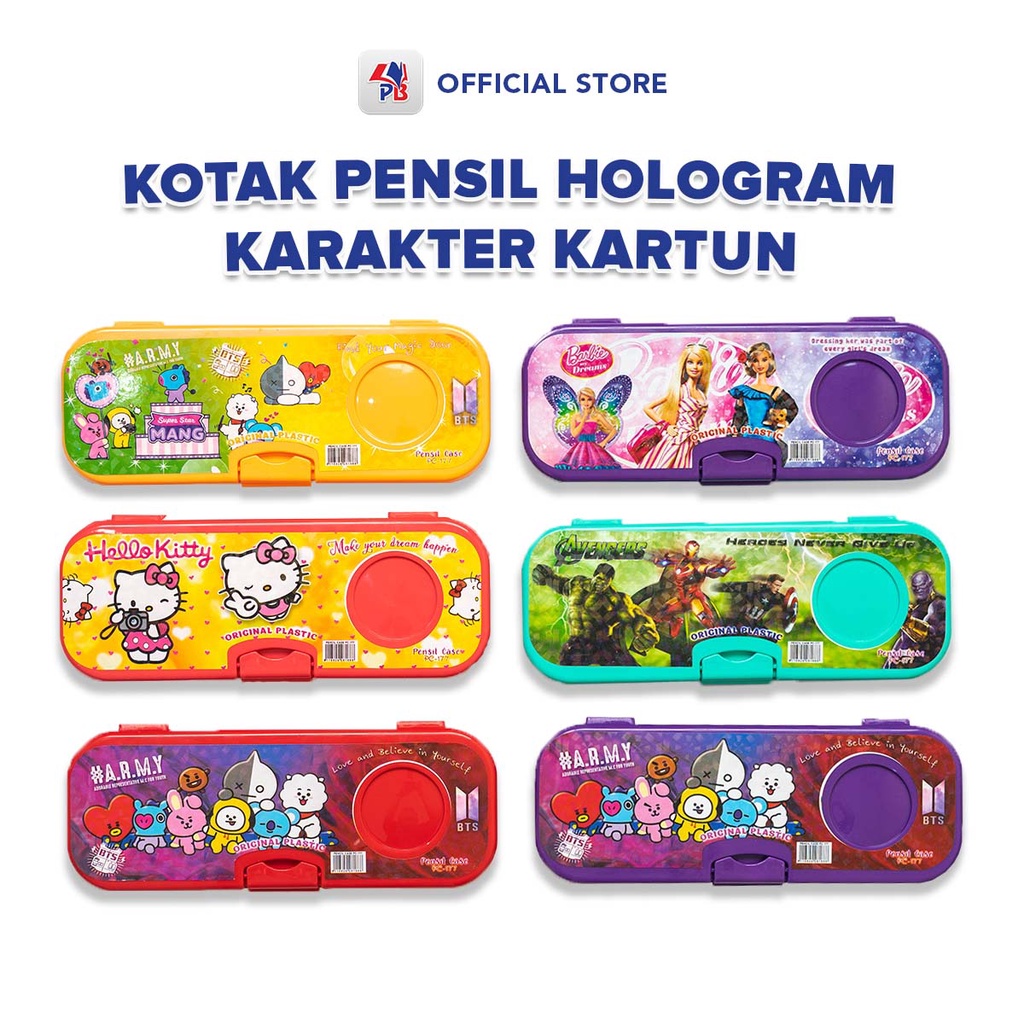 

Kotak Pensil Hologram Karakter Kartun Lucu Pencil Case Lucu Berwarna / PB EDUKASI ANAK - PBNB