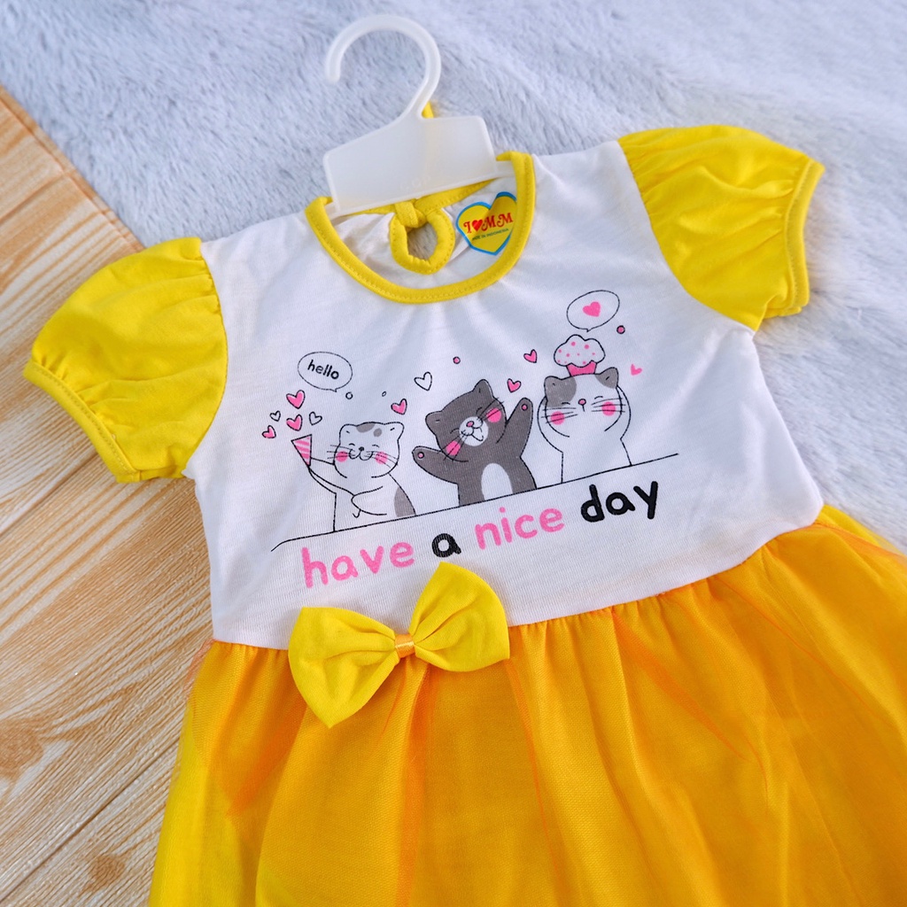 Stelan Dress Tile Anak Bayi Cewek Perempuan 6-12 Bulan-4
