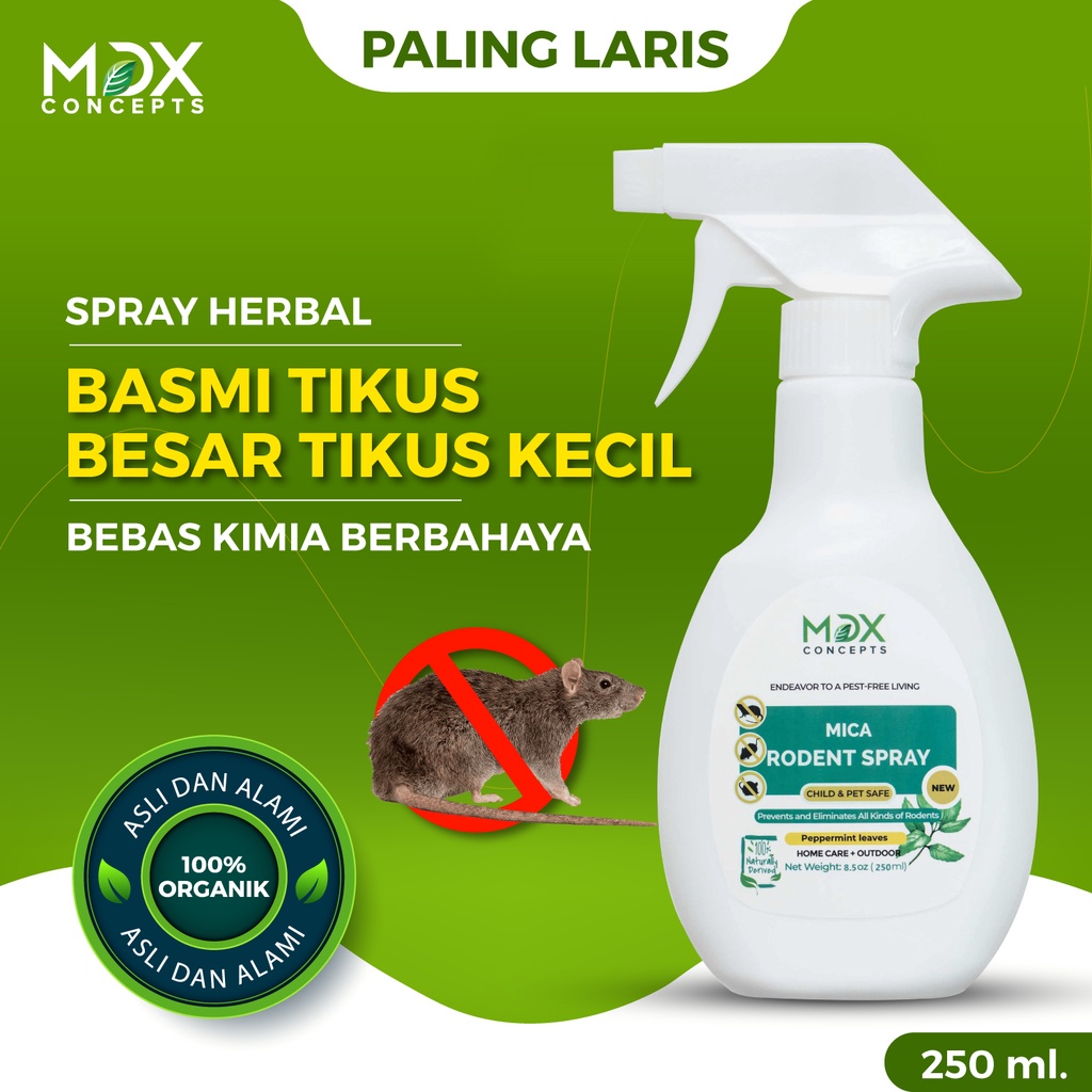 Premium (Mount) MDX Concepts Natural Semprotan Pengusir Tikus Anti Tikus Alami Ampuh 100% Aman 250ml