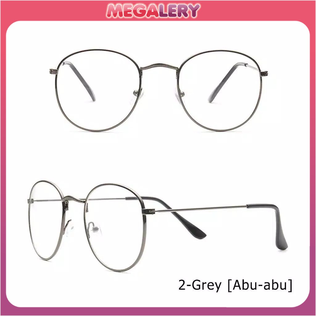 Kacamata Wanita Lensa Rangka Transparan Retro Vintage Metal Frame Eyeglasses/Kacamata Vintage