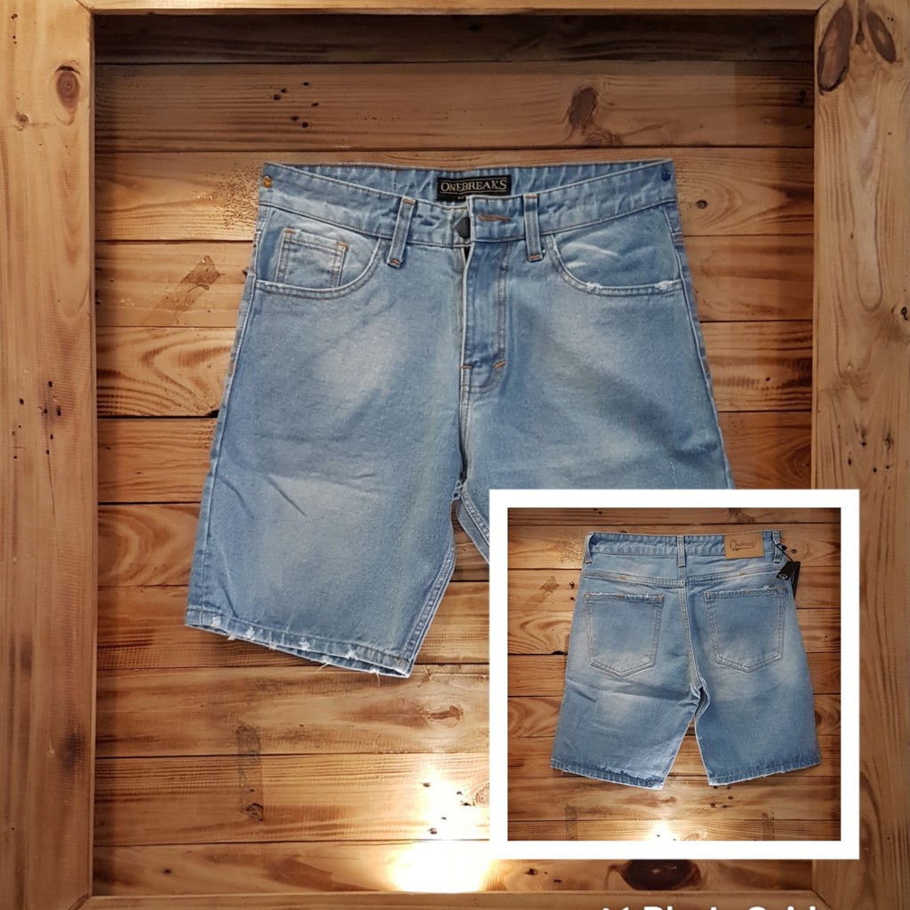 Celana Denim Pendek Original Brand Onebreaks Short Pants Premium Celana Jeans Import