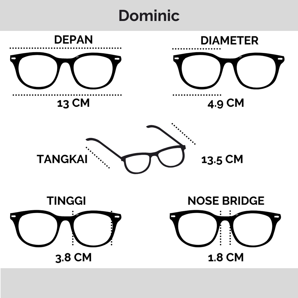 Flavia Eyewear - Kacamata Dominic Square Plastic (custom minus, photochromic, blueray, bluechromic dan photobrown)