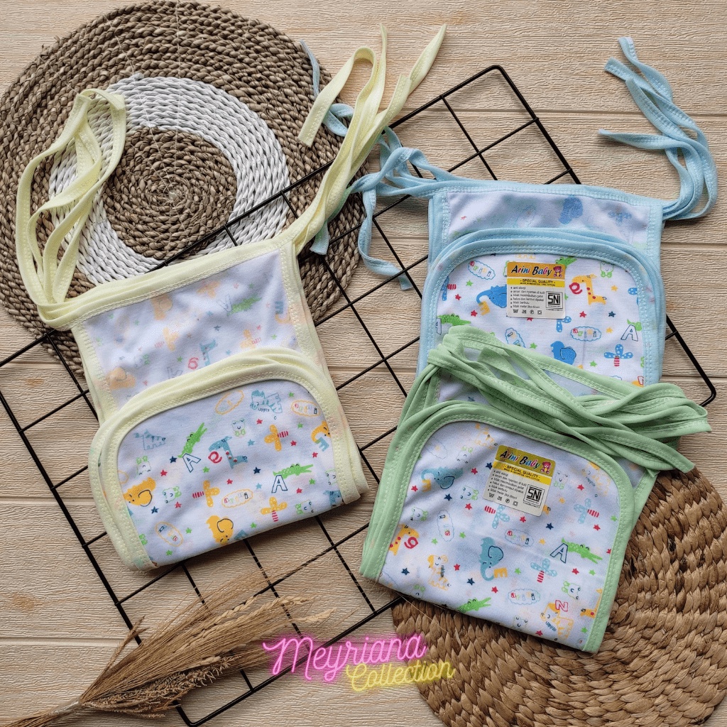 12 PCS Popok Bayi Baru Lahir JUMBO Popok Kain Cuci Ulang Seri Putih Jungle Meyriana Collection