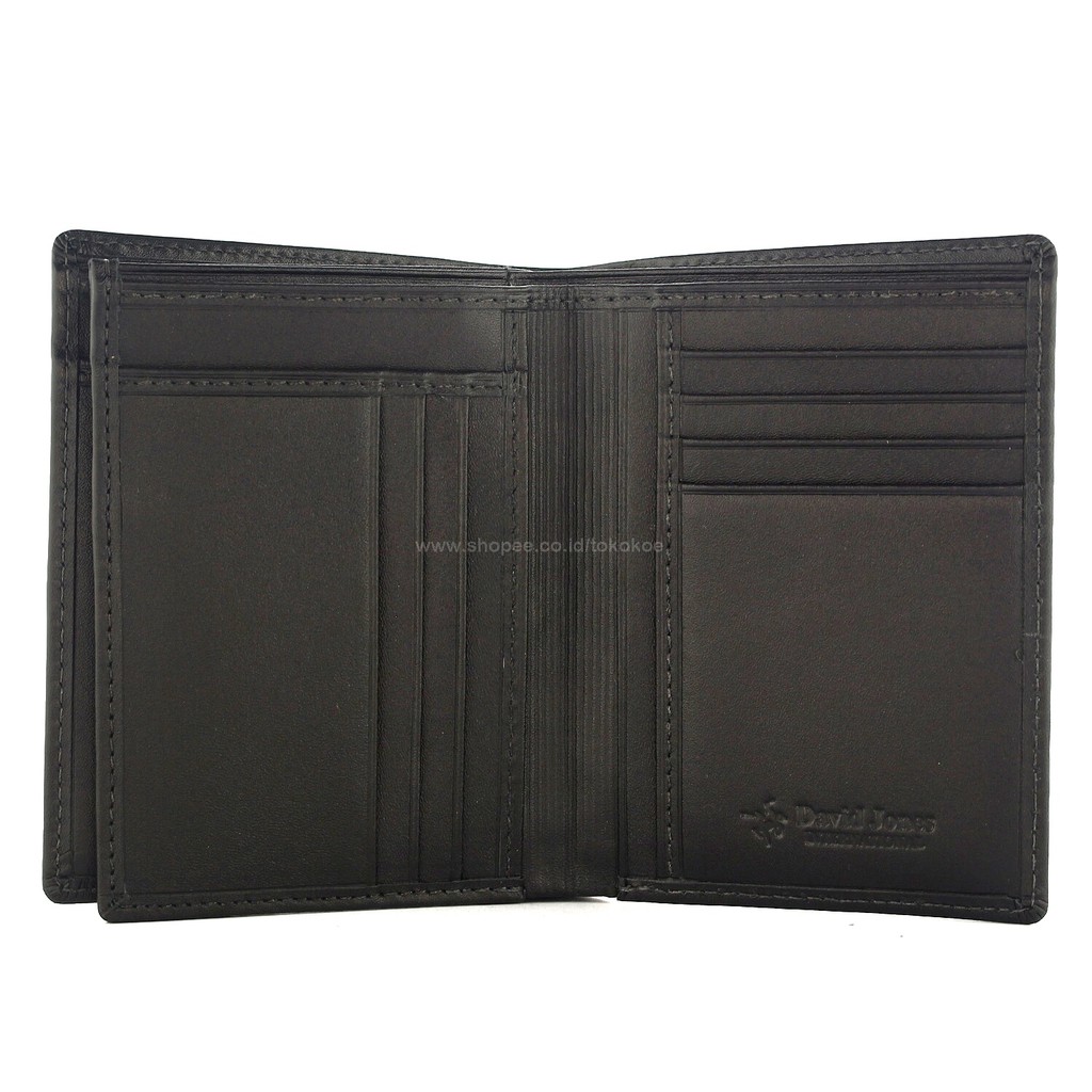 TOKOKOE - Dompet Pria model Berdiri bahan Kulit Premium Dompet Lipat - David Jones 5101 Black