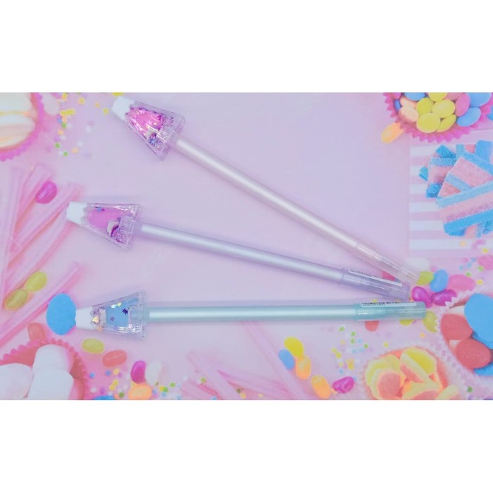 

Sale!!! Pulpen Gel Ice Cream Cute Pen Buy One Get One Refil(1Pcs) Dreamer Pen Terlaris