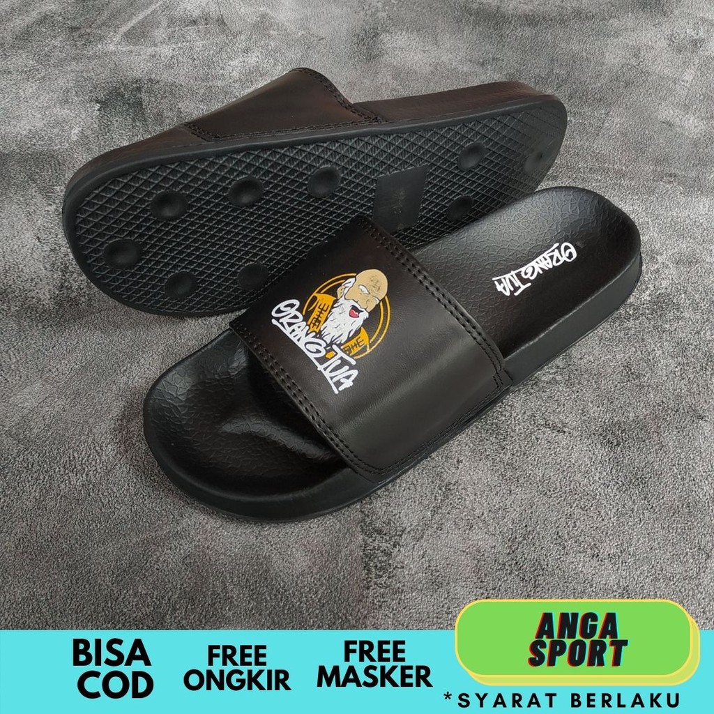 SANDAL SLIDE ORANG TUA PRIA WANITA / SENDAL FLIP FLOP KASUAL SANTAI / SANDAL SLOP CEWEK COWOK MURAH