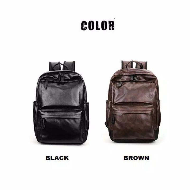 Tas Ransel Kulit Laptop  Import Original Pria/ wanita Nice