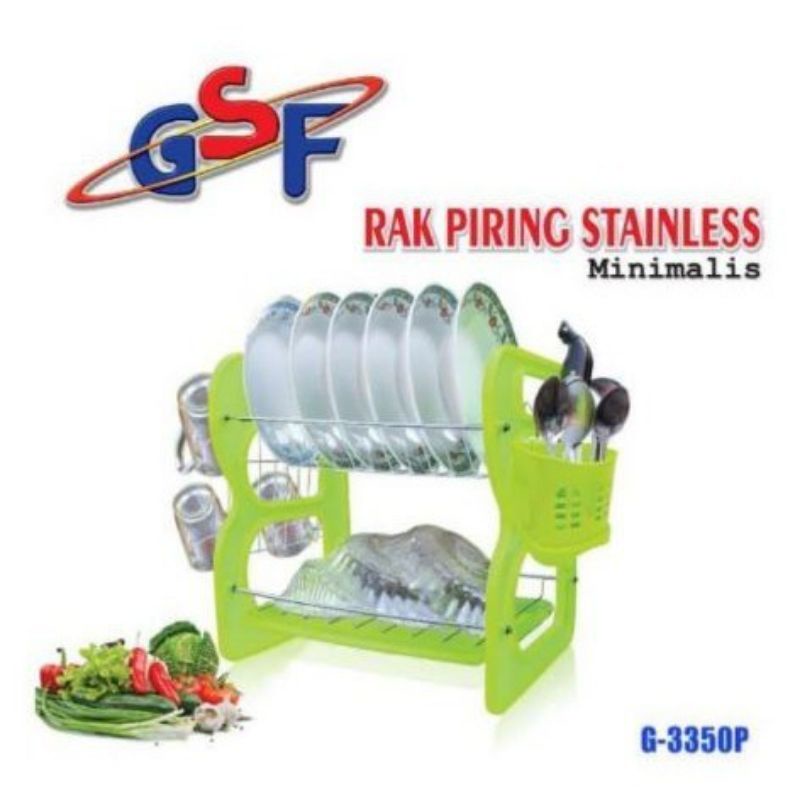 Rak piring 2 susun Gsf G-3350p warna