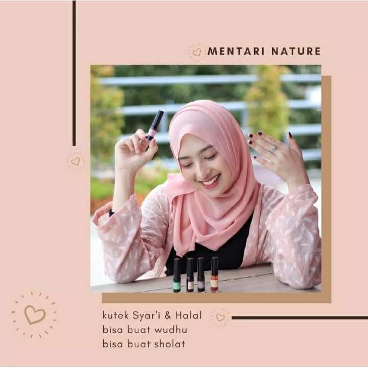 Kutek Kuku Muslimah/Kutek Halal Sah buat Sholat/Mentari Nature Nail Henna