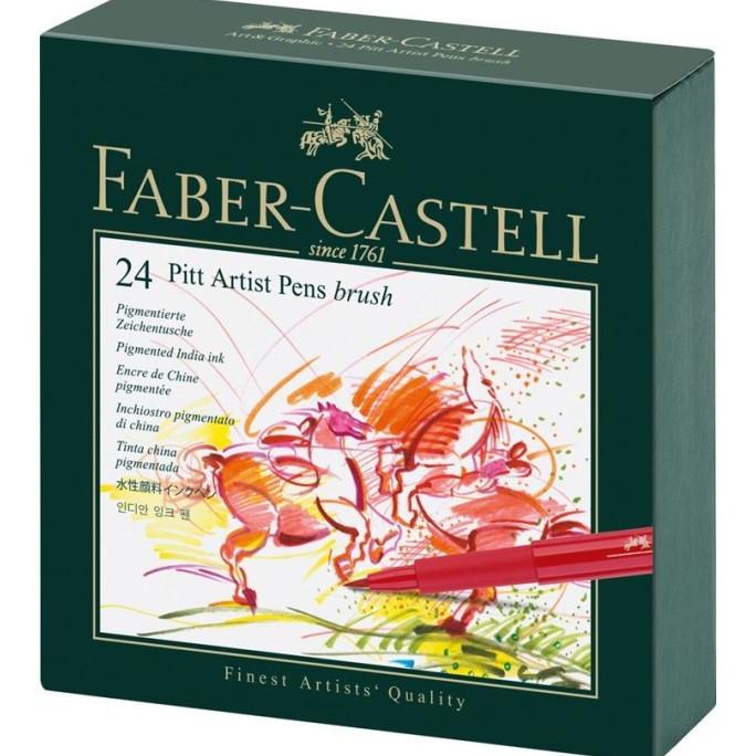 

(BISA COD) Faber-Castell | Pitt Artist Pen Brush Studio Box 24 TERBAIK Kode 489