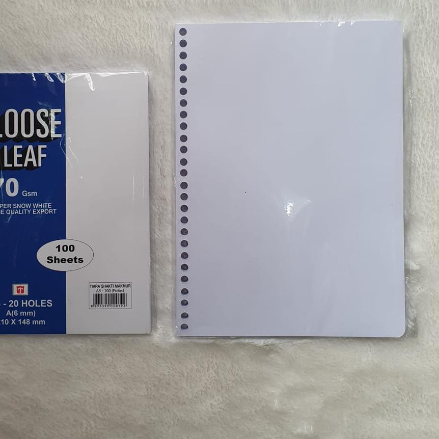 

PALING HOT!! KODE-597 KERTAS BINDER POLOS (TANPA GARIS) ISI 100 LEMBAR A5/20RING DAN B5/26RING