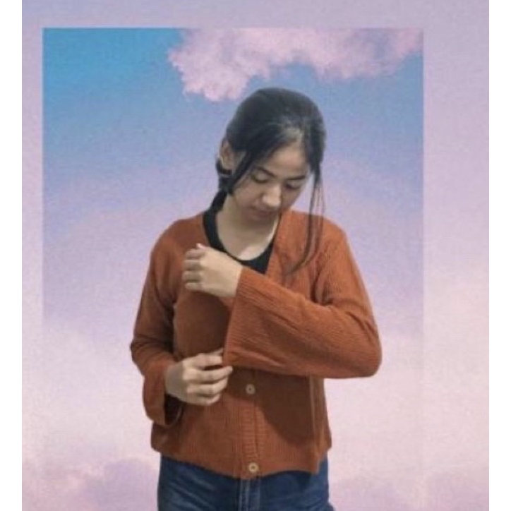 Cardigan Adelia crope Karen knite cardy cardigan rajut Adelia