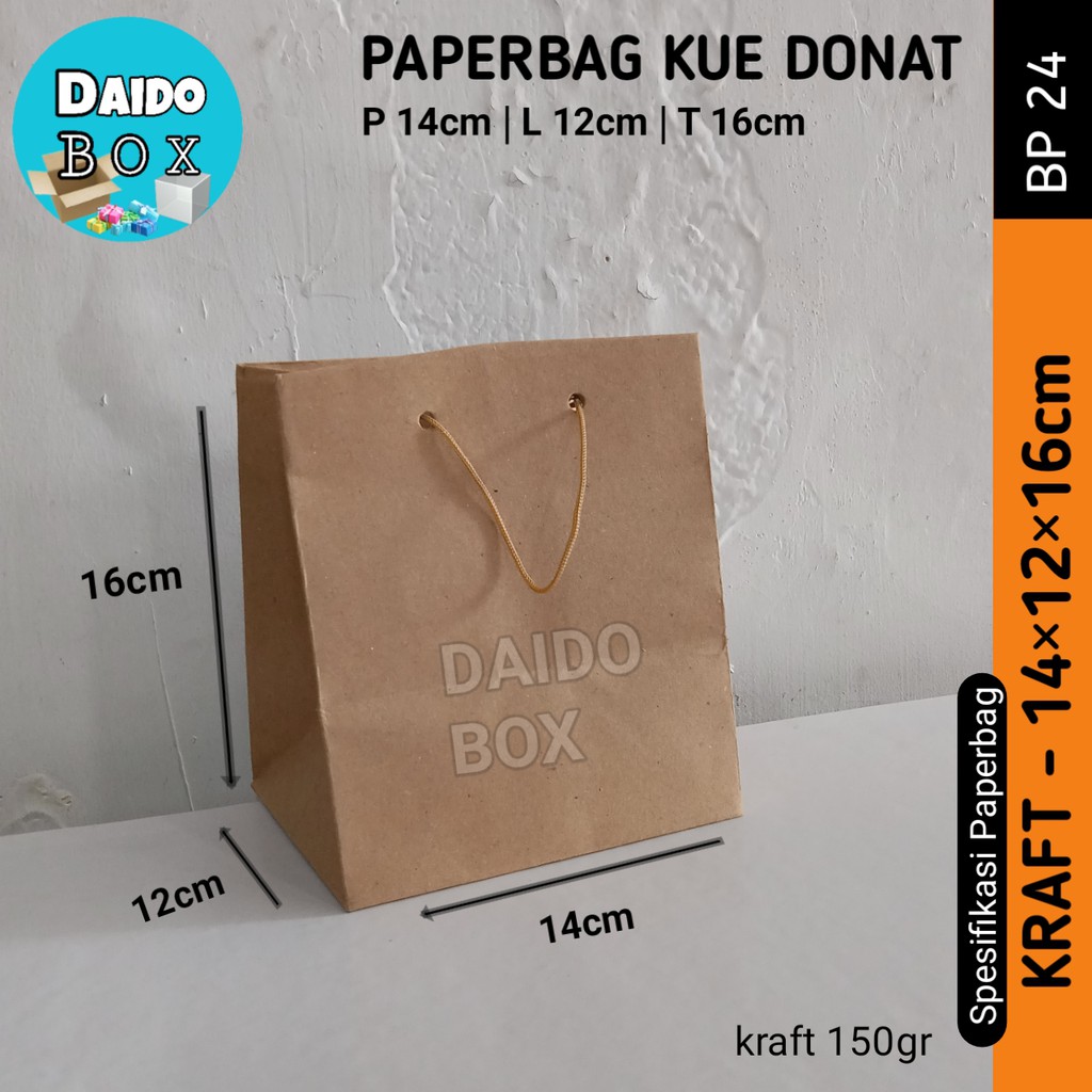 

ISI 12 BIJI Paper Bag Kue Donat Bp24 | Tas Kertas | Paperbag Polos Tas Souvenir