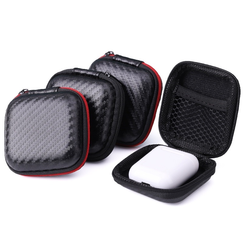 Tampilan Mewah / Tahan Kelembapan / Pouch Dompet Persegi Case Organizer Tempat Headset Koin Kunci Kotak Penyimpanan Charger Mini / Kabel data / Dompet headset / Headset Bluetooth/ Tas Kunci