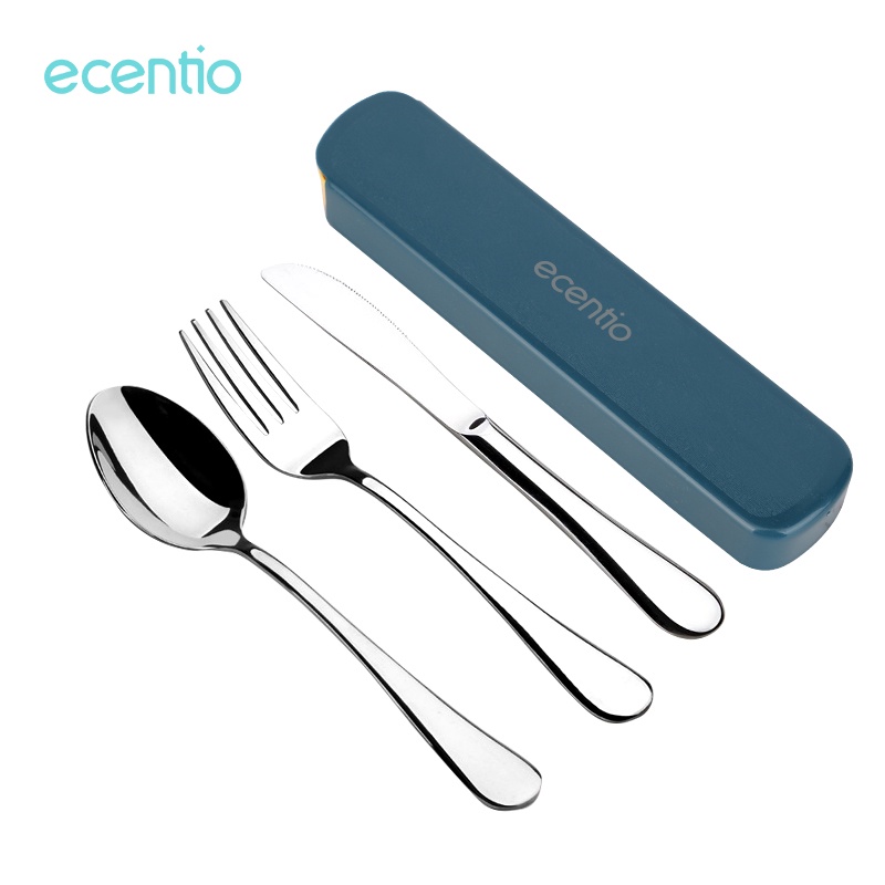 ecentio Sendok Makan Stainless Alat Makan Peralatan Makan Set 3pcs Pisau Garpu Dan Sendok