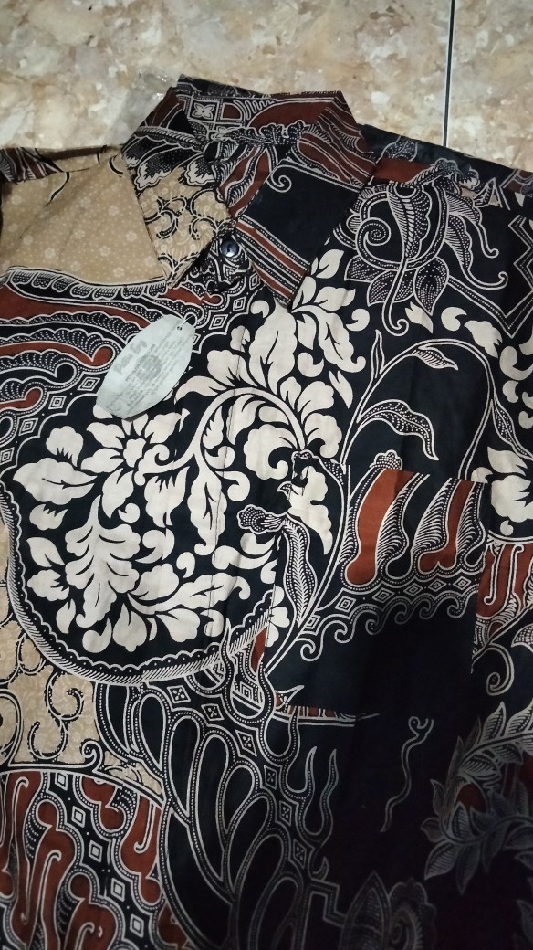 Tey-17 Batik Wanita Asj Sa Hrb026 Kenongo Kemeja Tosca Pendek