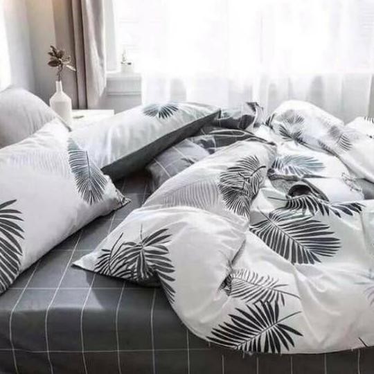 NEW Bedcover Only ( bedcover saja )single-doble motif daun kelapa . . .