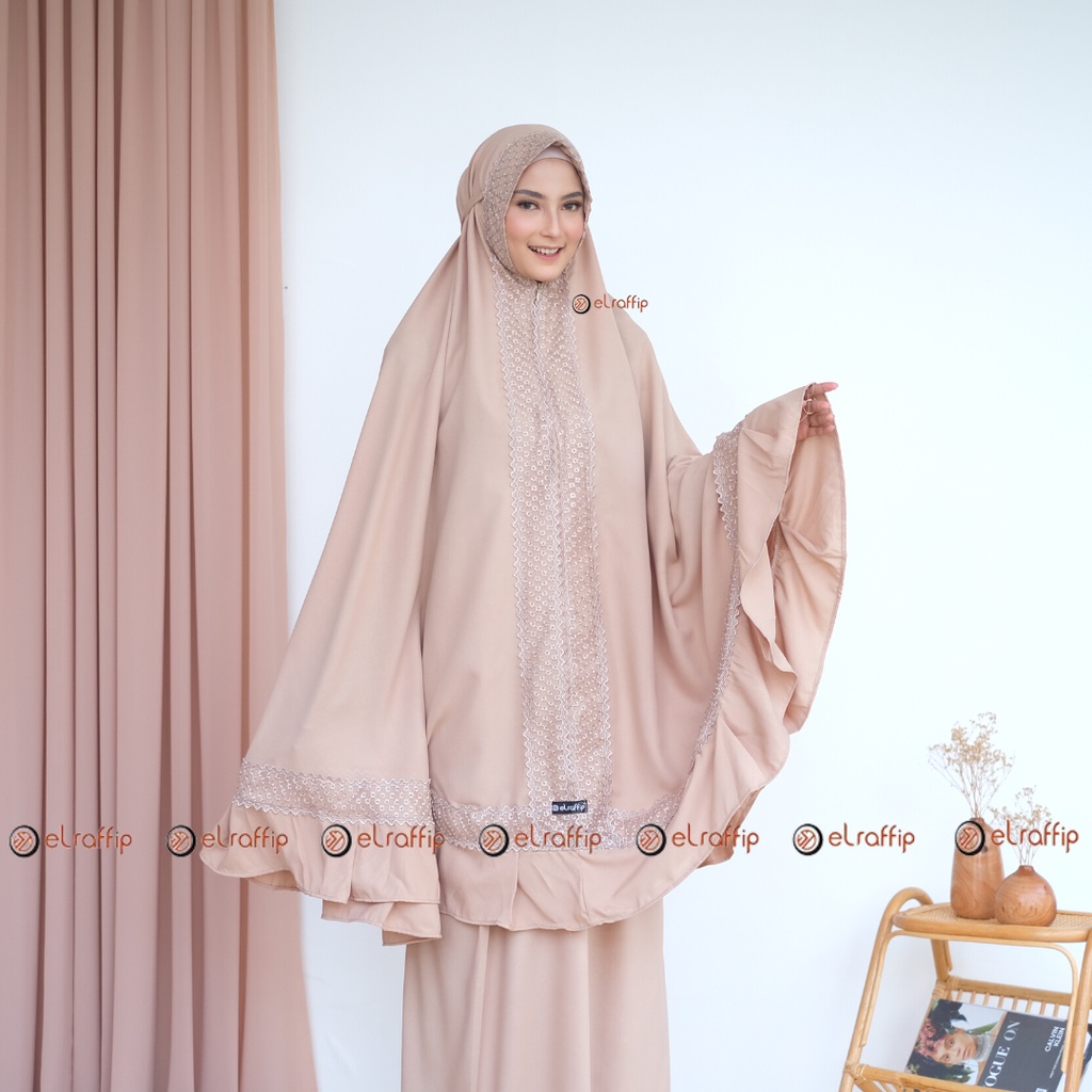 Mukena Dewasa 2 in 1 Katun Polos Renda AssyifaSeries