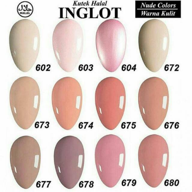  Inglot  O2M KUTEK HALAL  Warna Nude Shopee Indonesia