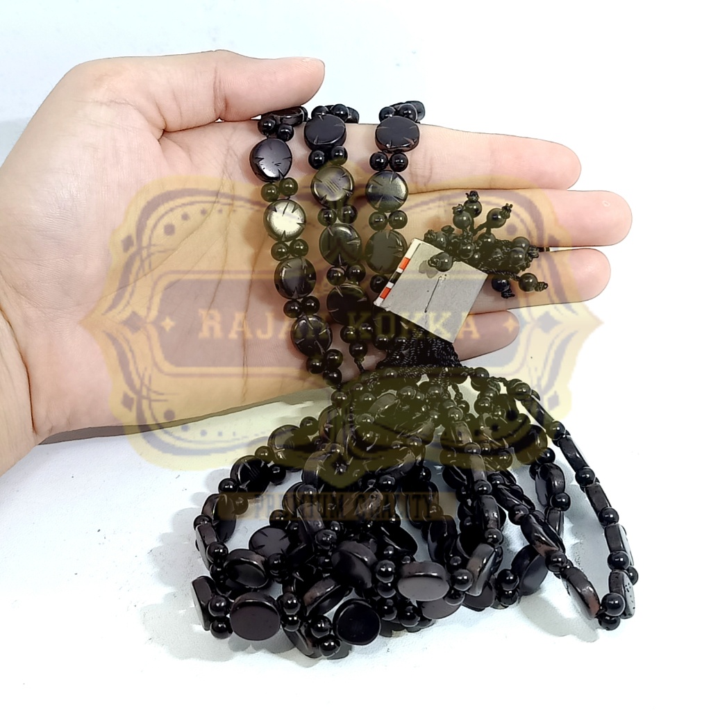 GROSIR 10pcs Gelang kokka ASLI kaukah BUNGA FULL HITAM kauka kaoka kokka