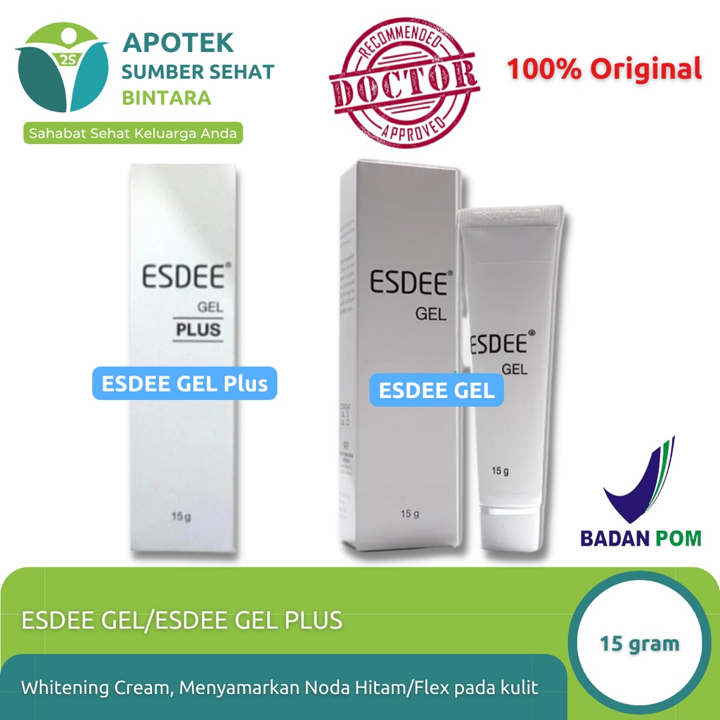 ESDEE Gel/ESDEE Gel Plus whitening cream jerawat 15 gram