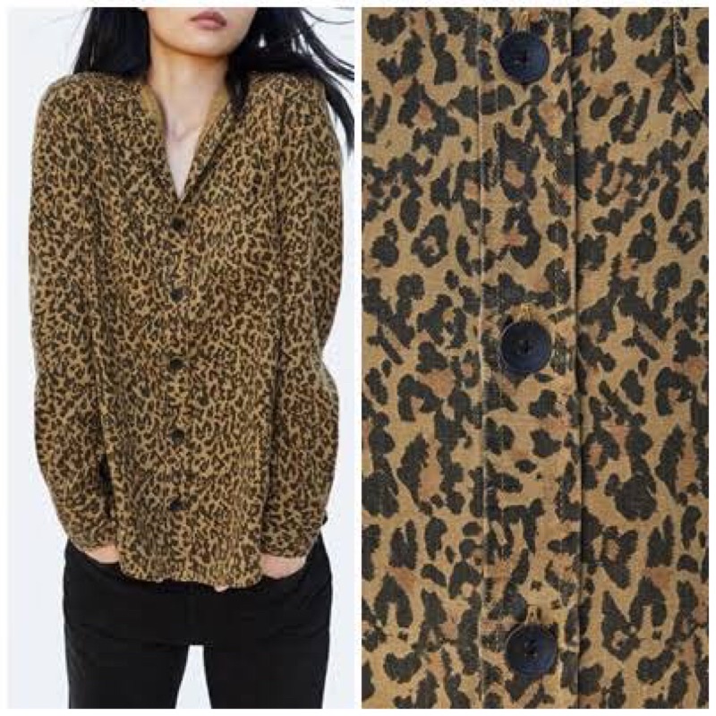 Zara Army Leopard shirt