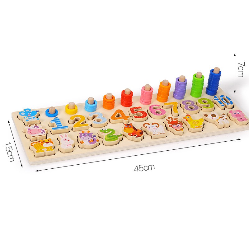 TweedyToys - Montessori Puzzle Berhitung Dengan Hewan / Transport / Buah dan Sayur