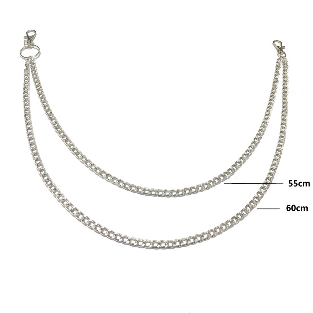 【COD Tangding】Multilayer Layer Pants Chain Gothic Punk Trousers Chain Jean Wallet Chain for Hip Hop