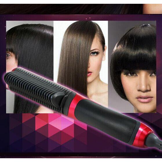 CATOKAN RAMBUT SISIR PELURUS 2 IN 1 CURLY LURUS CATOK REBONDING STRAIGHTENER CATOKAN FT58