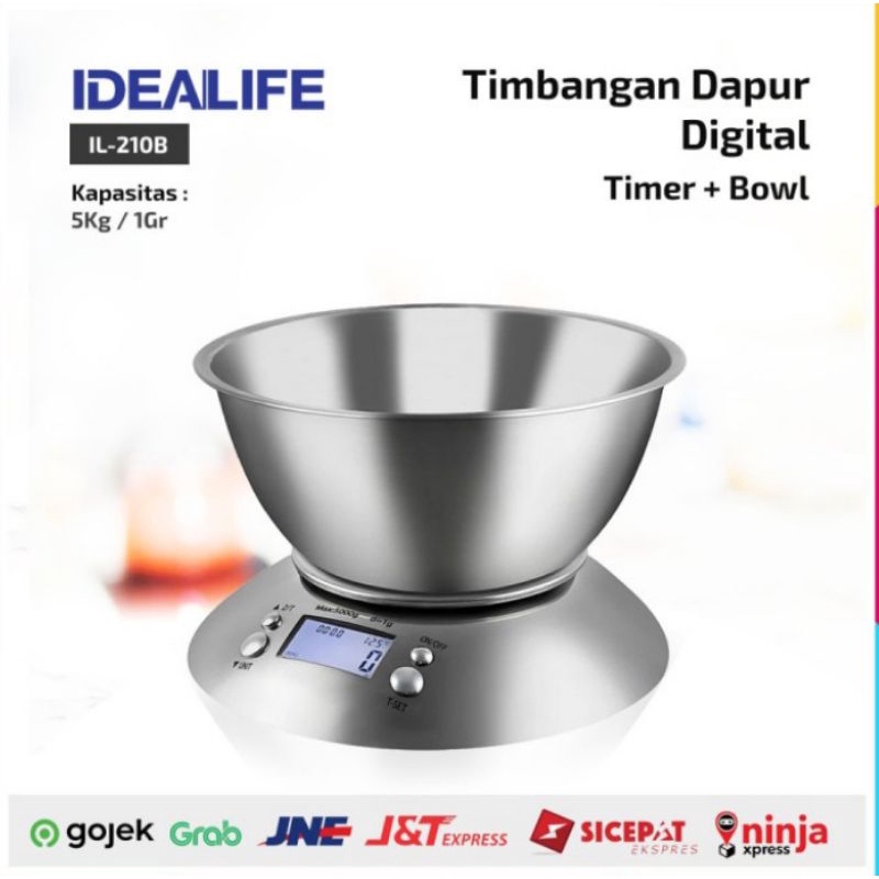 Idealife IL-210B Timbangan Digital Timbang Tepung Bumbu Dapur Scale Buah dapur IL 210B