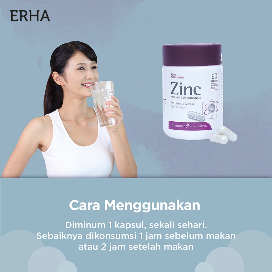 Erha Zinc Picolinate And Gluconate 60 Capsules