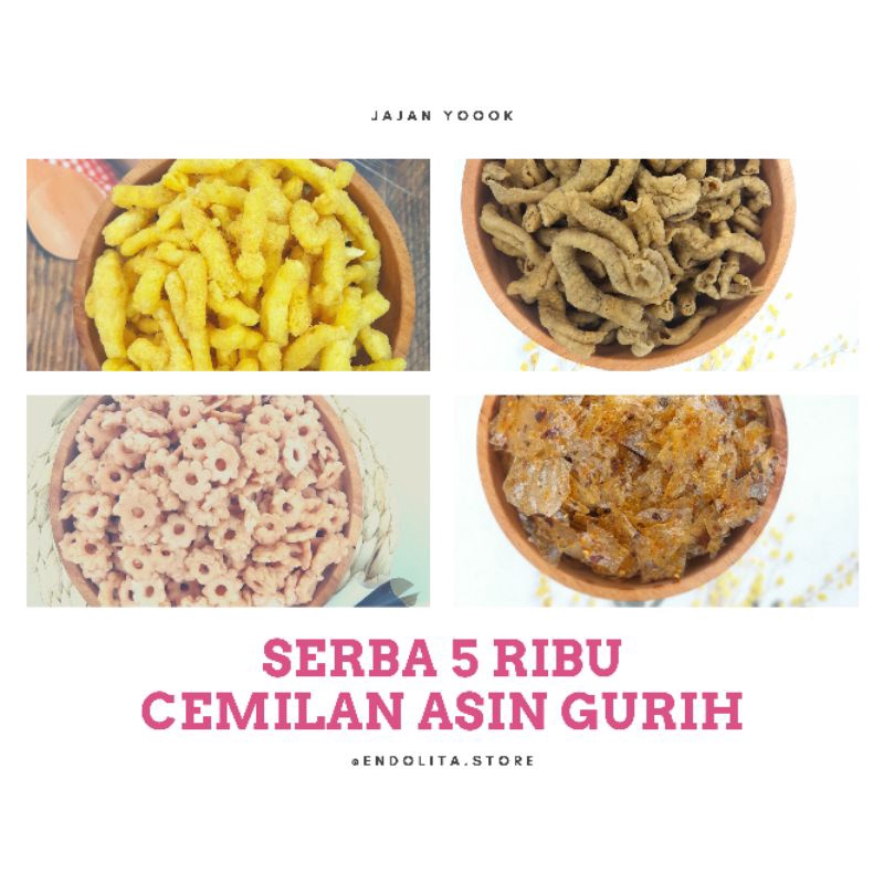 

serba lima ribu | cemilan asin gurih