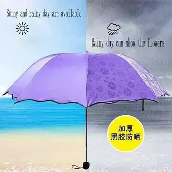 PAYUNG MAGIC UMBRELLA 3D / Payung Hujan dengan Motif yang Muncul ketika Basah UNIK