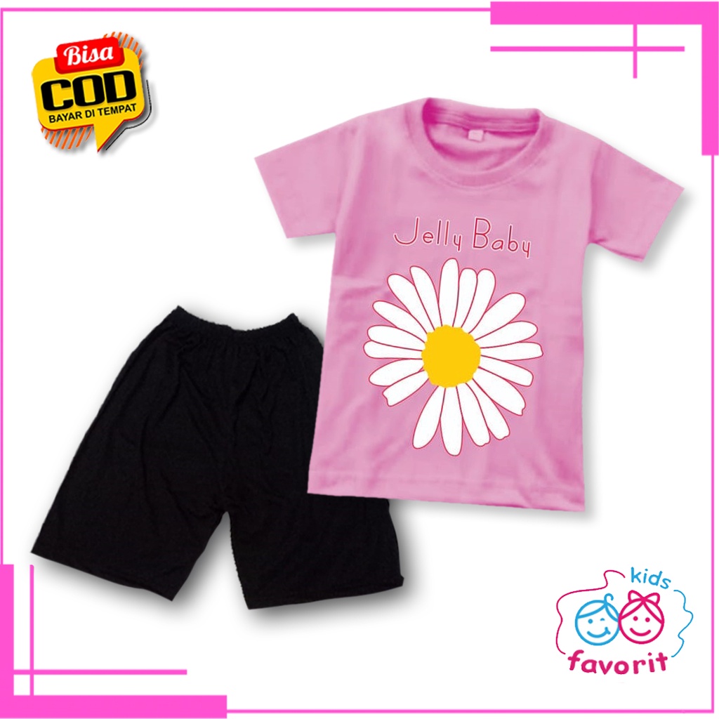 Favorit kids baju setelan anak perempuan lengan pendek