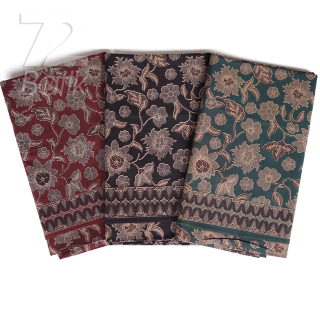 BAHAN BATIK PREMIUM Katun Motif Kembang Warna Hijau Ijo 727724 Cap 72 Jarik Jarit Samping Kebat Panjang Batik Katun Modern Premium Bahan Seragam Batik Pernikahan Kantor Keluarga Murah Kamen Jadi Batik Bali Lembaran