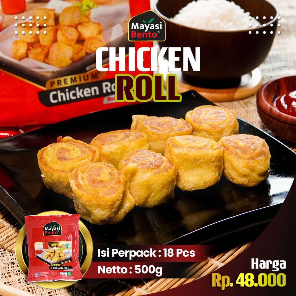 

Mayasi Bento Chicken Roll frozen food daging ayam telur