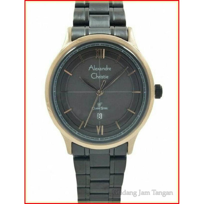 JAM TANGAN PRIA ALEXANDRE CHRISTIE AC 8505 ROSEGOLD GREY ORIGINAL